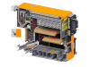 Querschnitt einer Biomassefeuerung des Produkttyps UTSR visio von Schmid